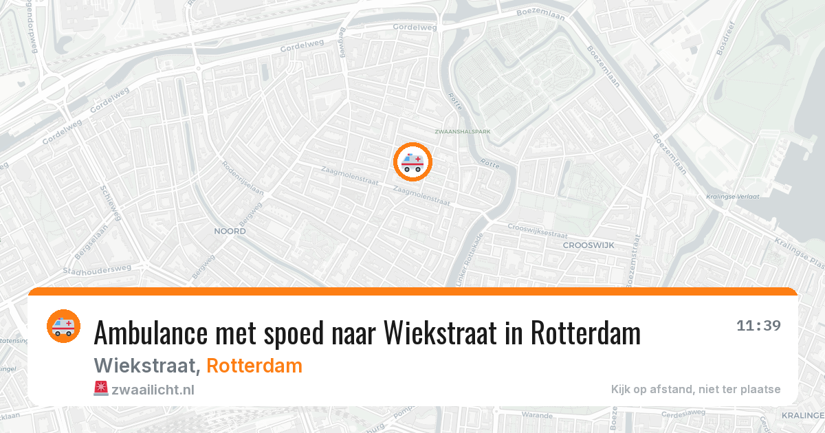 Ambulance met spoed naar Wiekstraat in Rotterdam — 11 mei 2026