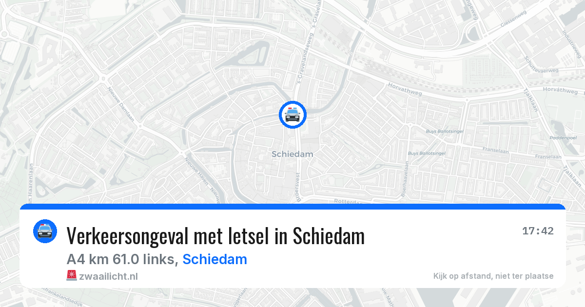 Verkeersongeval met letsel in Schiedam — 20 mei 2026