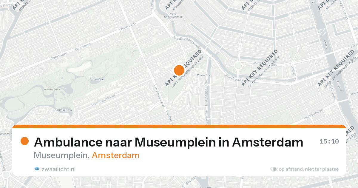 Ambulance naar Museumplein in Amsterdam — 26 aug 2026