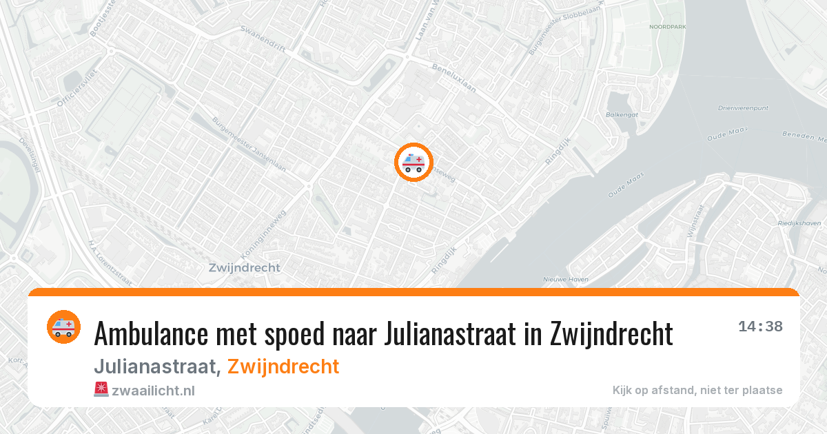 Ambulance met spoed naar Julianastraat in Zwijndrecht — 25 jan 2026
