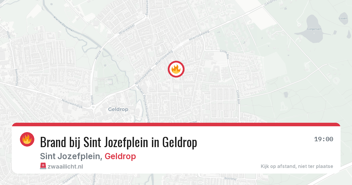 Brand bij Sint Jozefplein in Geldrop — 14 aug 2026