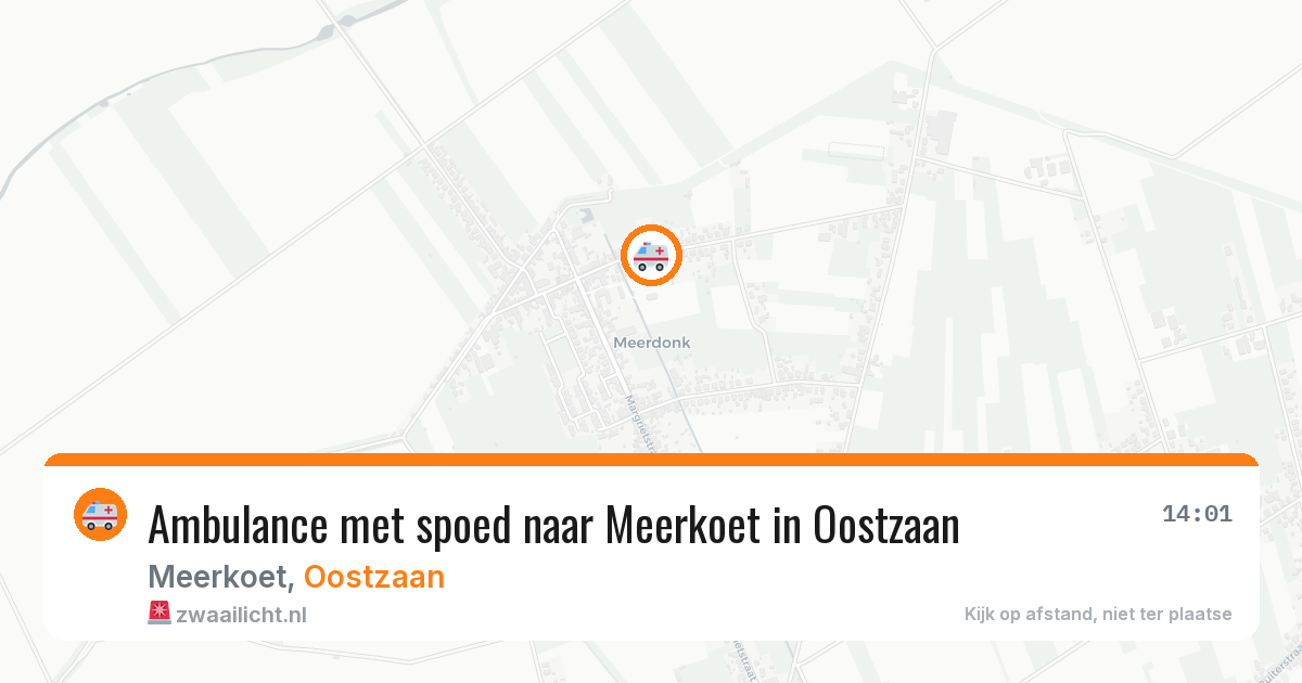 Ambulance met spoed naar Meerkoet in Oostzaan — 16 mrt 2026