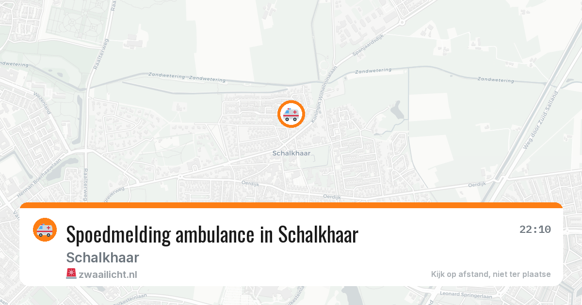 Spoedmelding ambulance in Schalkhaar — 14 jun 2026