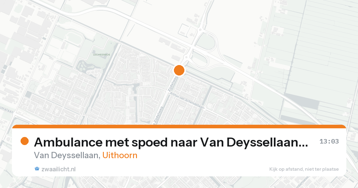 Ambulance met spoed naar Van Deyssellaan in Uithoorn — 10 jun 2026