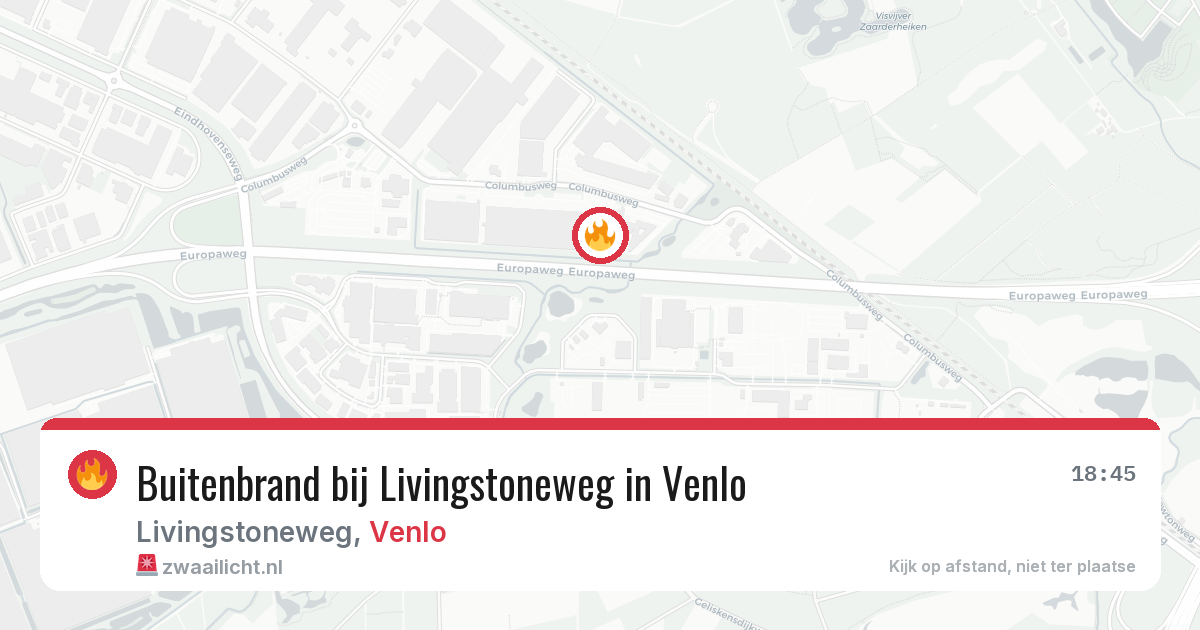 Buitenbrand bij Livingstoneweg in Venlo — 7 jul 2026