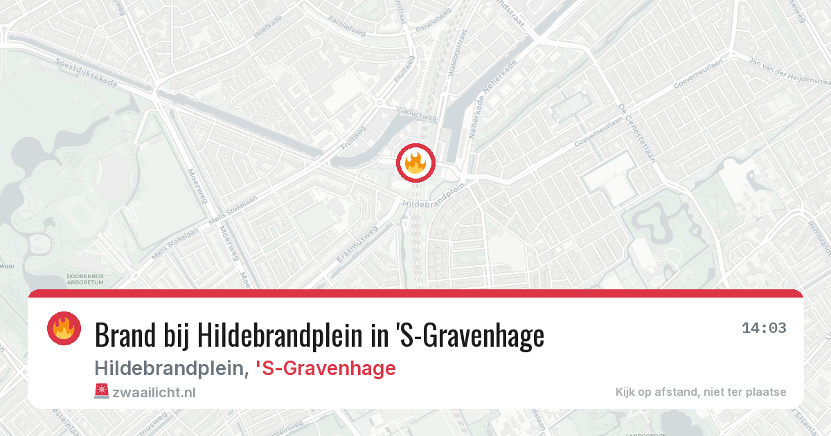 Brand bij Hildebrandplein in 'S-Gravenhage — 1 jul 2026
