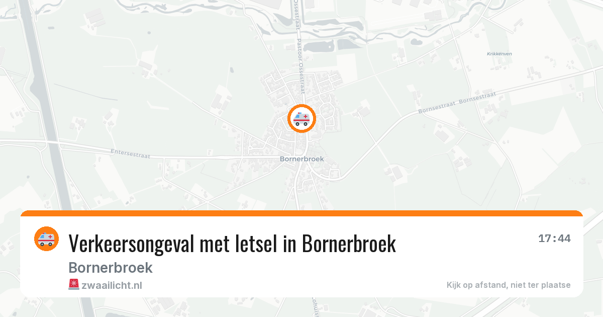 Verkeersongeval met letsel in Bornerbroek — 23 apr 2026