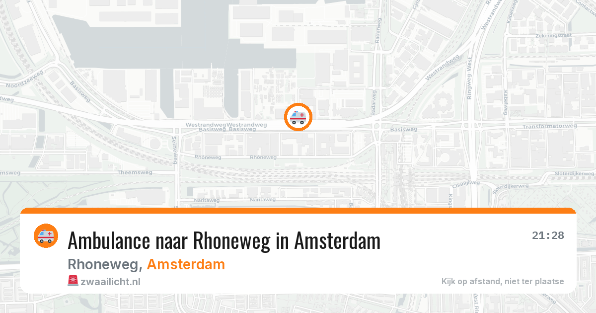 Ambulance naar Rhoneweg in Amsterdam — 8 aug 2026