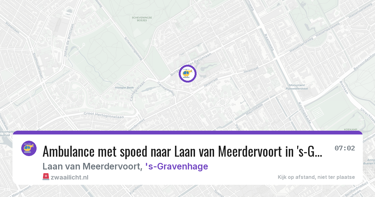Ambulance met spoed naar Laan van Meerdervoort in 's-Gravenhage — 13 feb 2026