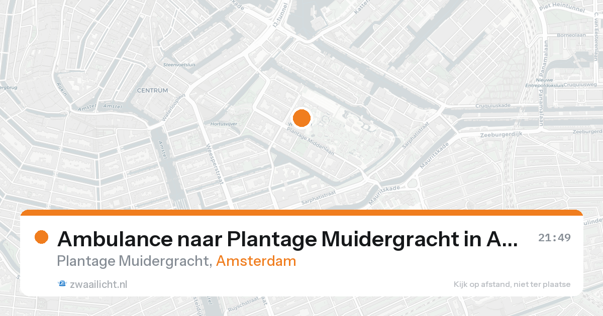 Ambulance naar Plantage Muidergracht in Amsterdam — 18 aug 2026