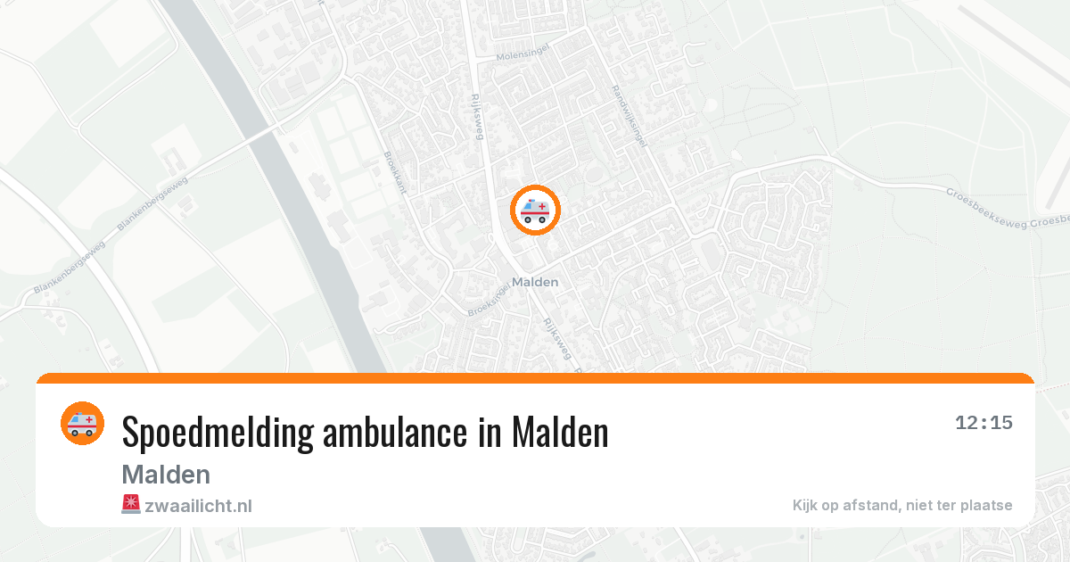 Spoedmelding ambulance in Malden — 11 jul 2026