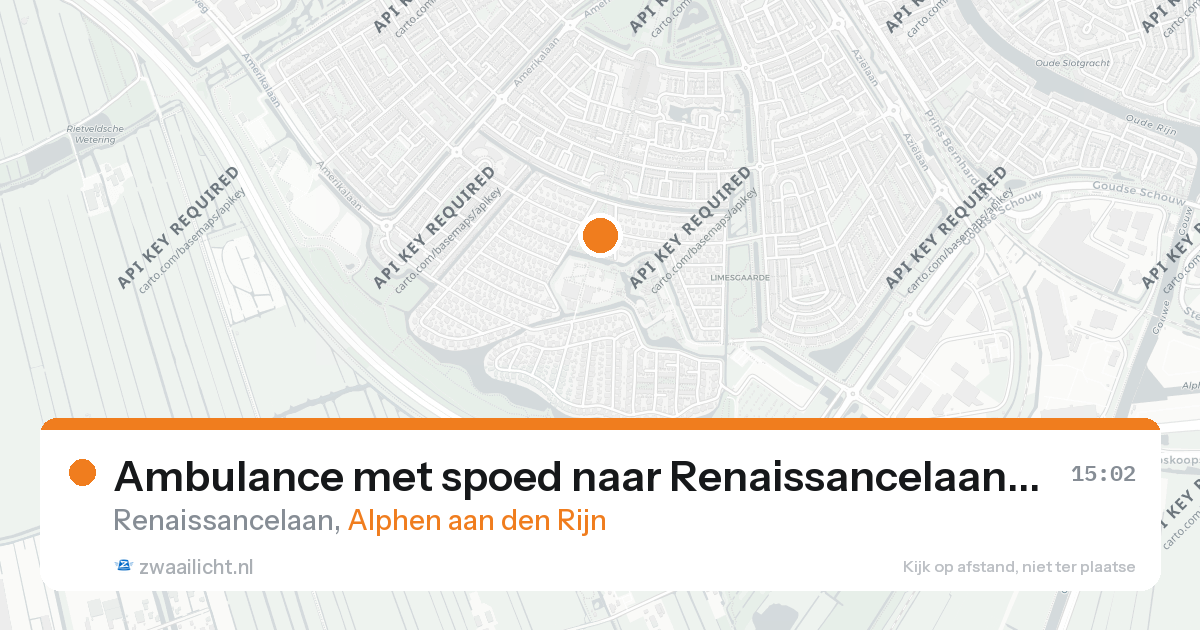 Ambulance met spoed naar Renaissancelaan in Alphen aan den Rijn — 25 aug 2026