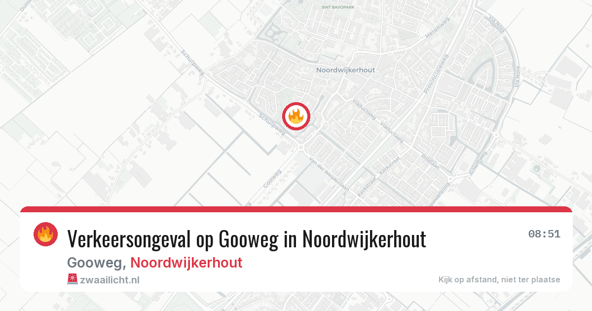 Verkeersongeval op Gooweg in Noordwijkerhout — 25 jun 2026