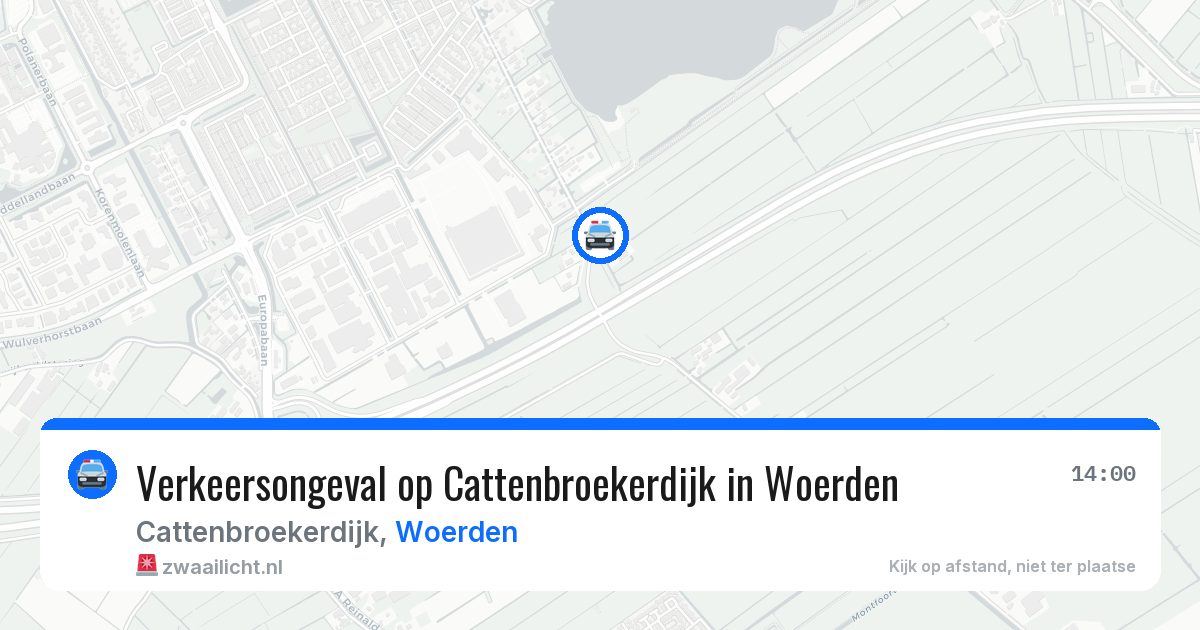 Verkeersongeval op Cattenbroekerdijk in Woerden — 17 mrt 2026