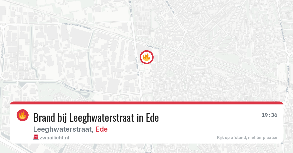 Brand bij Leeghwaterstraat in Ede — 29 jul 2026