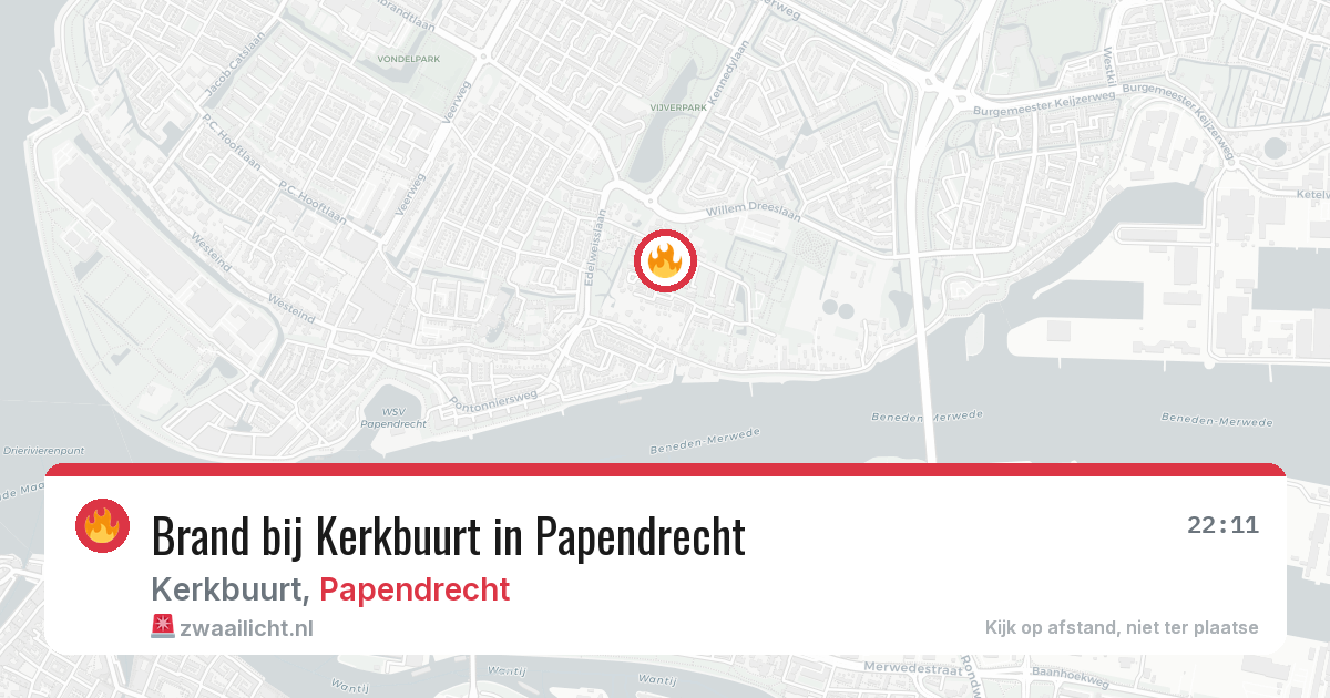 Brand bij Kerkbuurt in Papendrecht — 30 jul 2026