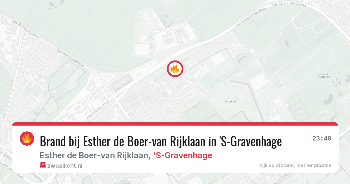 Brand bij Esther de Boer-van Rijklaan in 'S-Gravenhage — 23 jun 2026