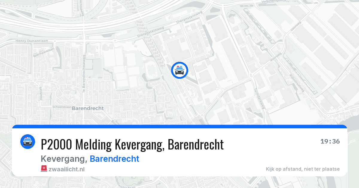 P2000 Melding Kevergang, Barendrecht — 6 mei 2026
