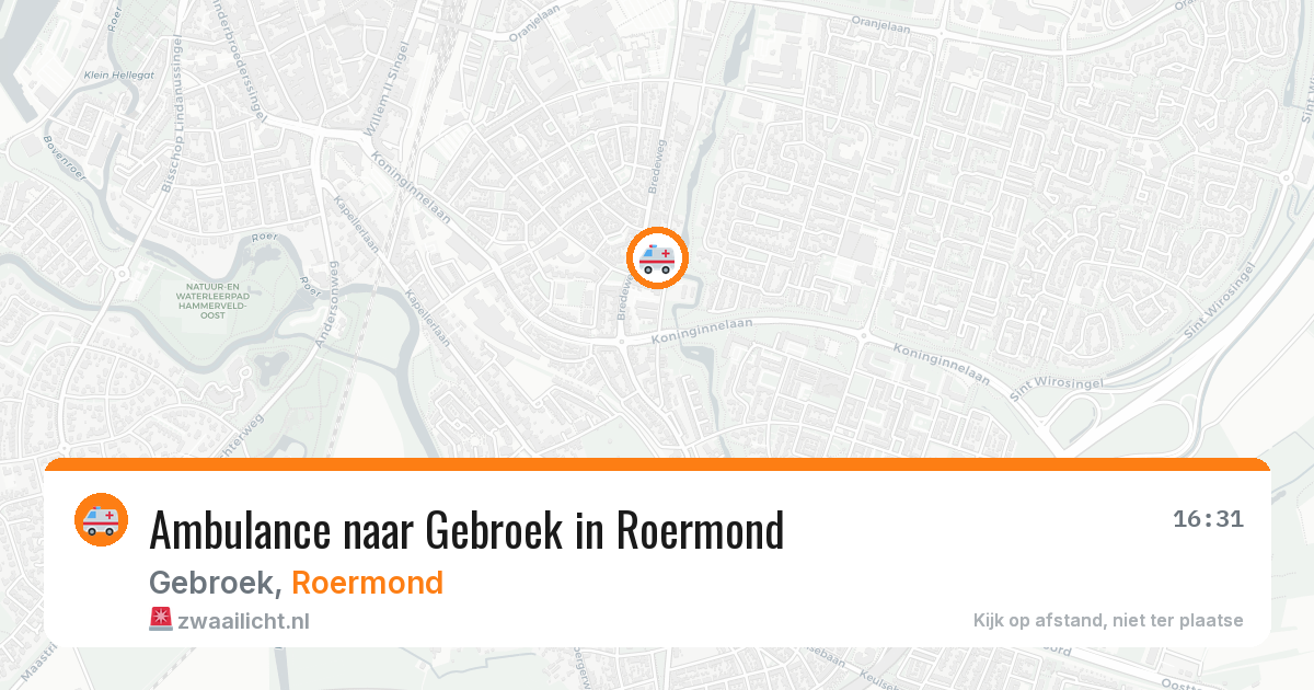 Ambulance naar Gebroek in Roermond — 22 jun 2026