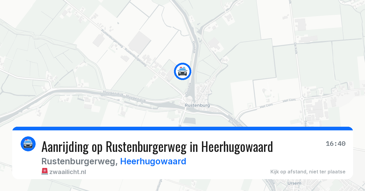 Aanrijding op Rustenburgerweg in Heerhugowaard — 15 mei 2026