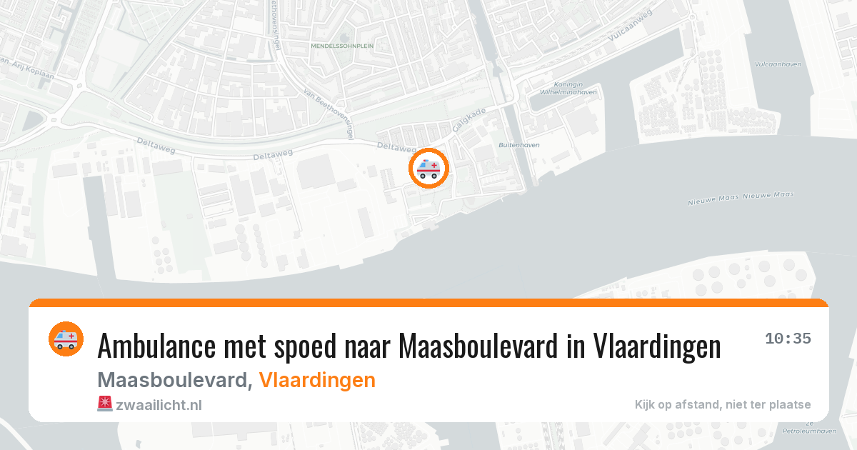 Ambulance met spoed naar Maasboulevard in Vlaardingen — 21 jun 2026