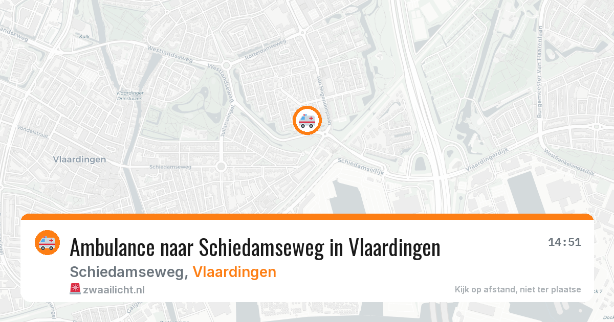 Ambulance naar Schiedamseweg in Vlaardingen — 25 mrt 2026