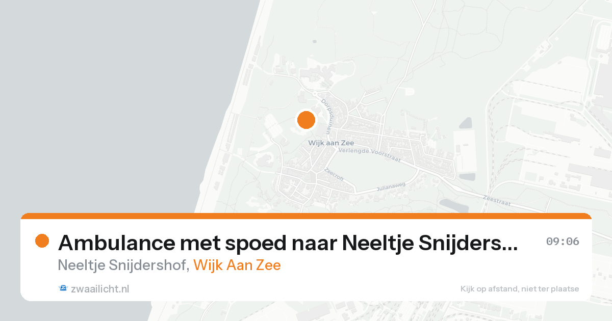 Ambulance met spoed naar Neeltje Snijdershof in Wijk Aan Zee — 4 apr 2026
