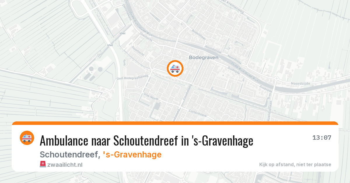 Ambulance naar Schoutendreef in 's-Gravenhage — 21 mrt 2026
