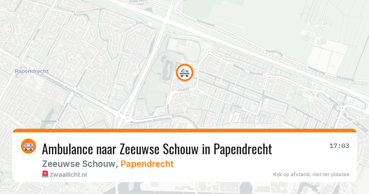 Ambulance naar Zeeuwse Schouw in Papendrecht — 13 jul 2026