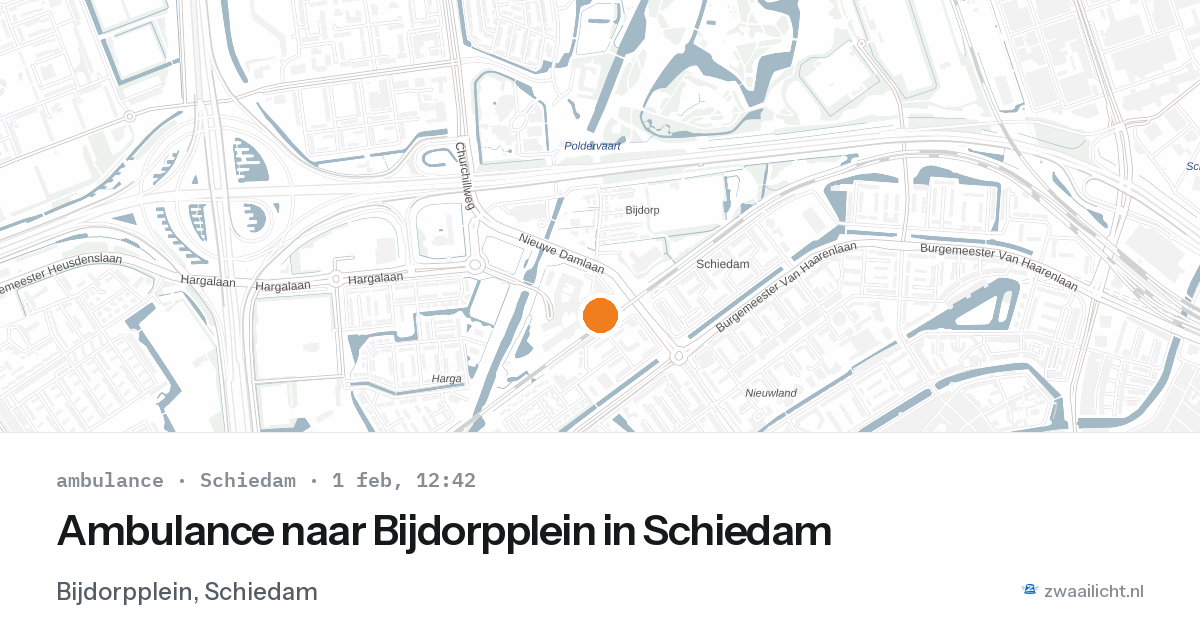 Ambulance naar Bijdorpplein in Schiedam — 1 feb 2026