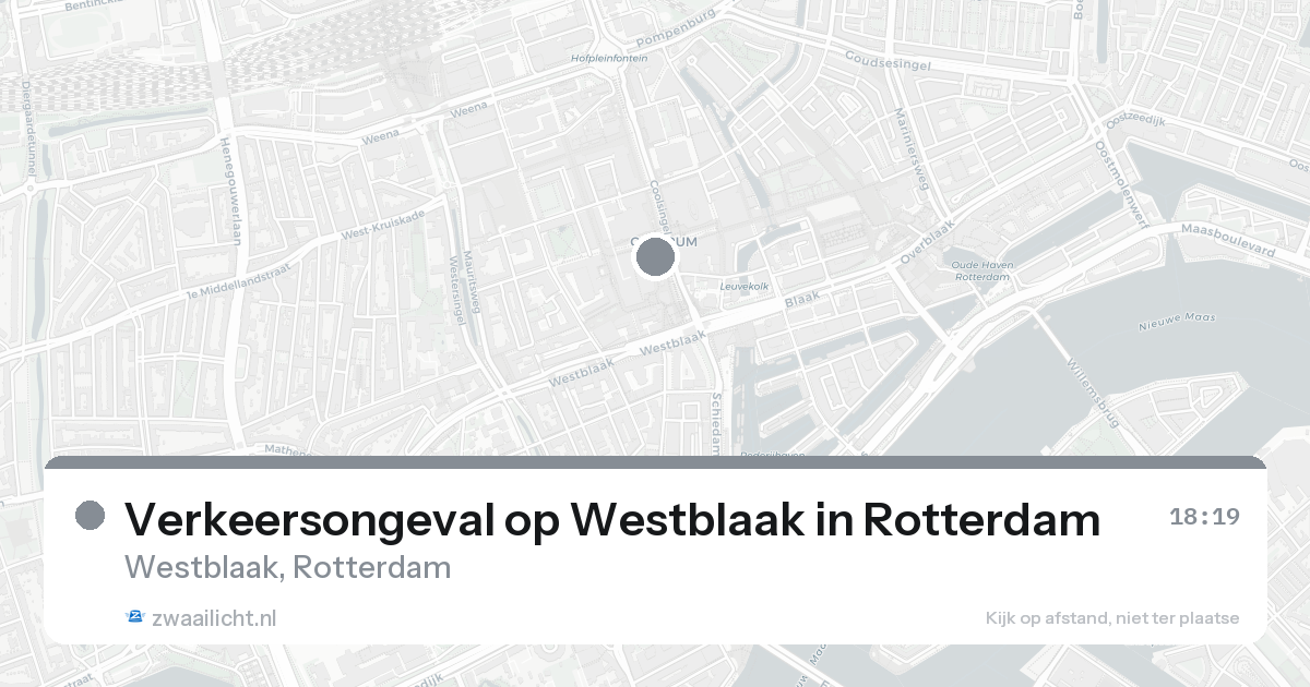 Verkeersongeval op Westblaak in Rotterdam — 7 feb 2026