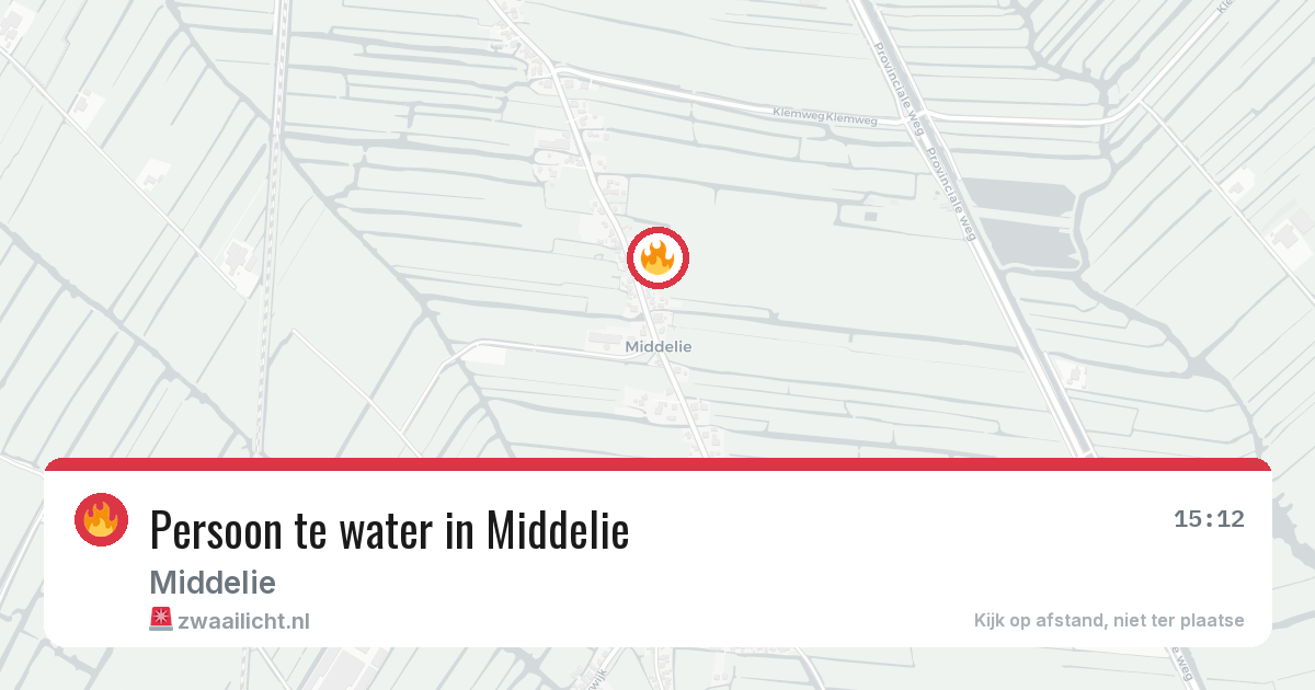 Persoon te water in Middelie — 31 jul 2026
