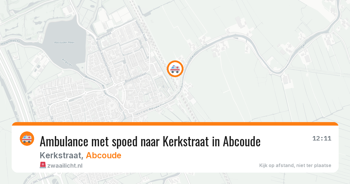 Ambulance met spoed naar Kerkstraat in Abcoude — 13 mei 2026