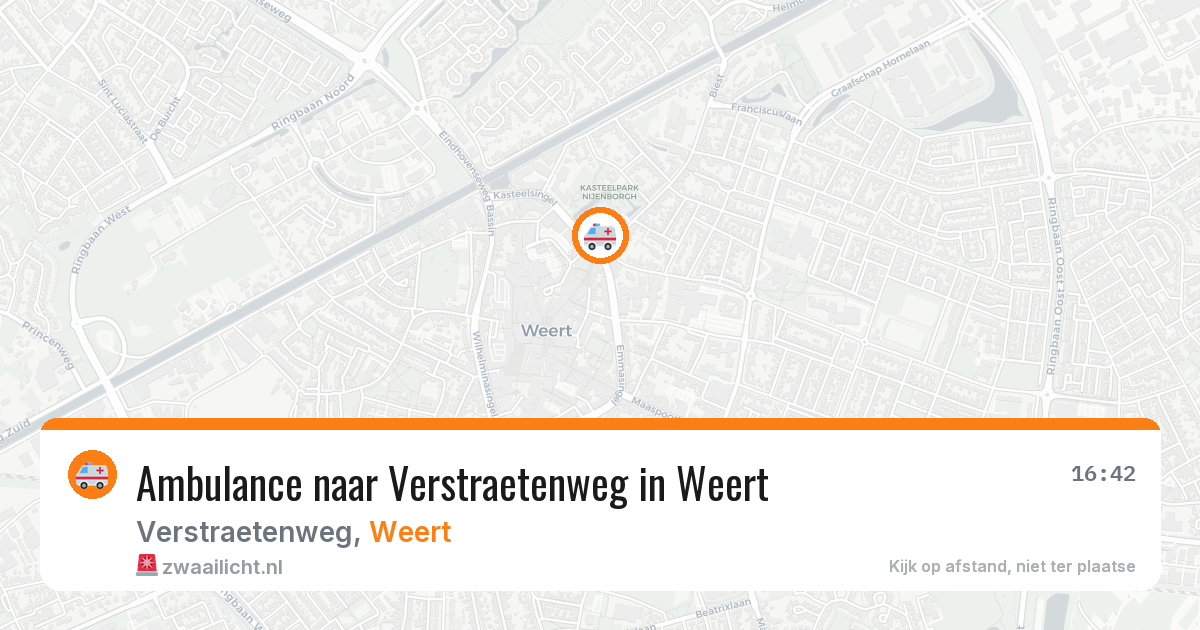 Ambulance naar Verstraetenweg in Weert — 28 jun 2026