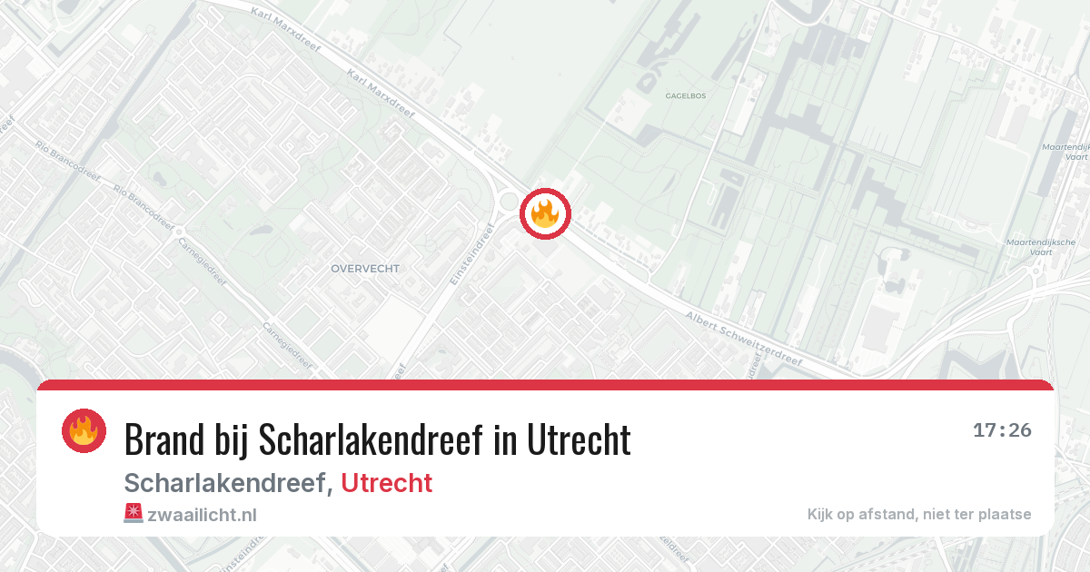 Brand bij Scharlakendreef in Utrecht — 14 jun 2026