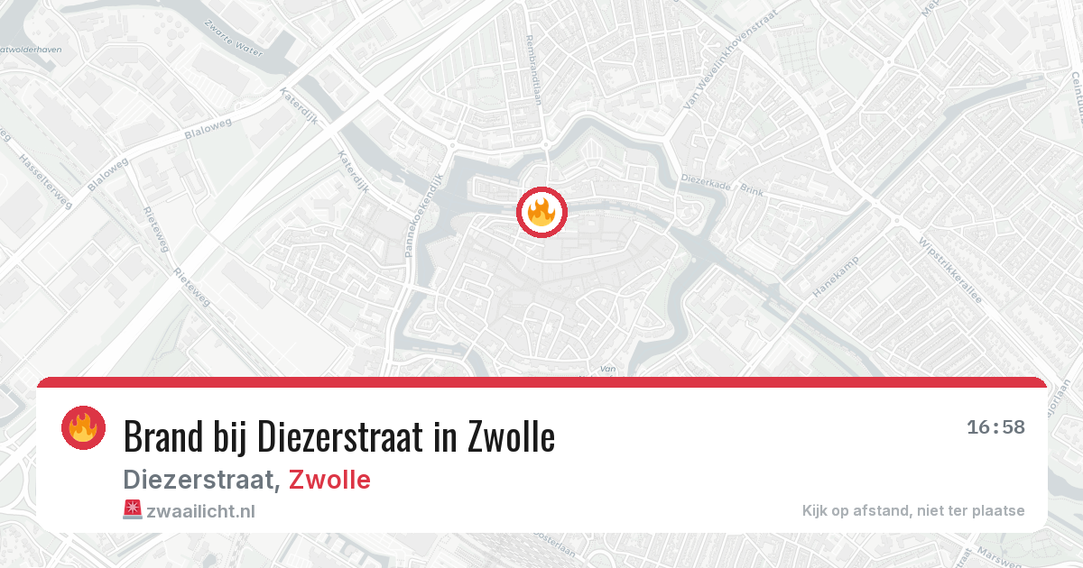 Brand bij Diezerstraat in Zwolle — 8 jul 2026