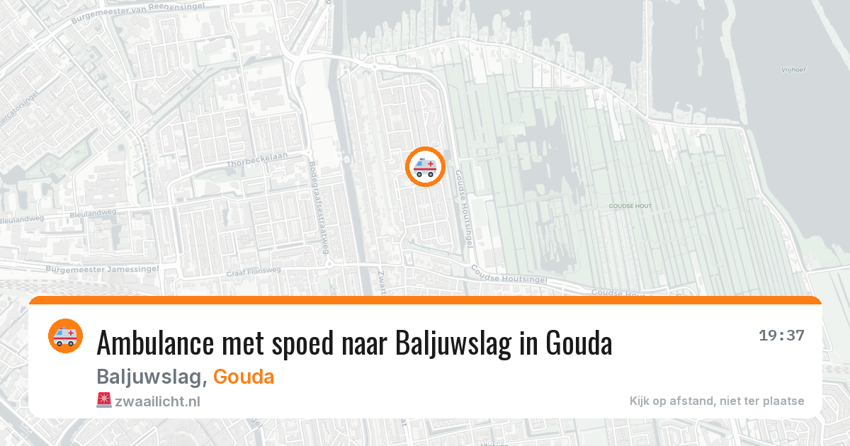 Ambulance met spoed naar Baljuwslag in Gouda — 30 jun 2026