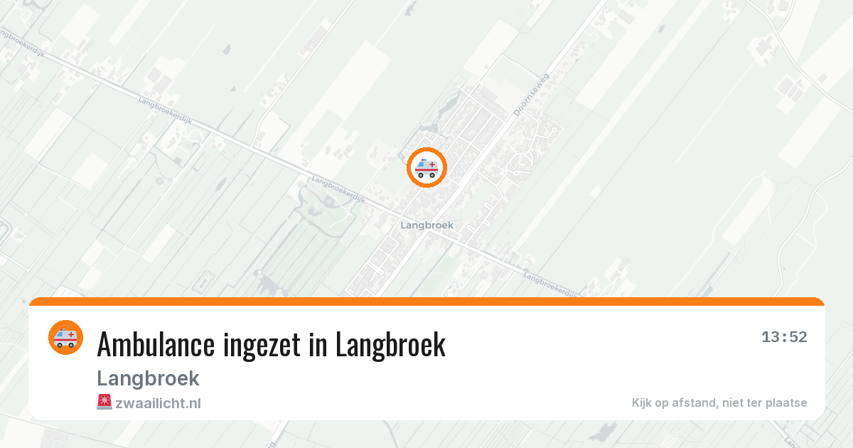 Ambulance ingezet in Langbroek — 29 jan 2026