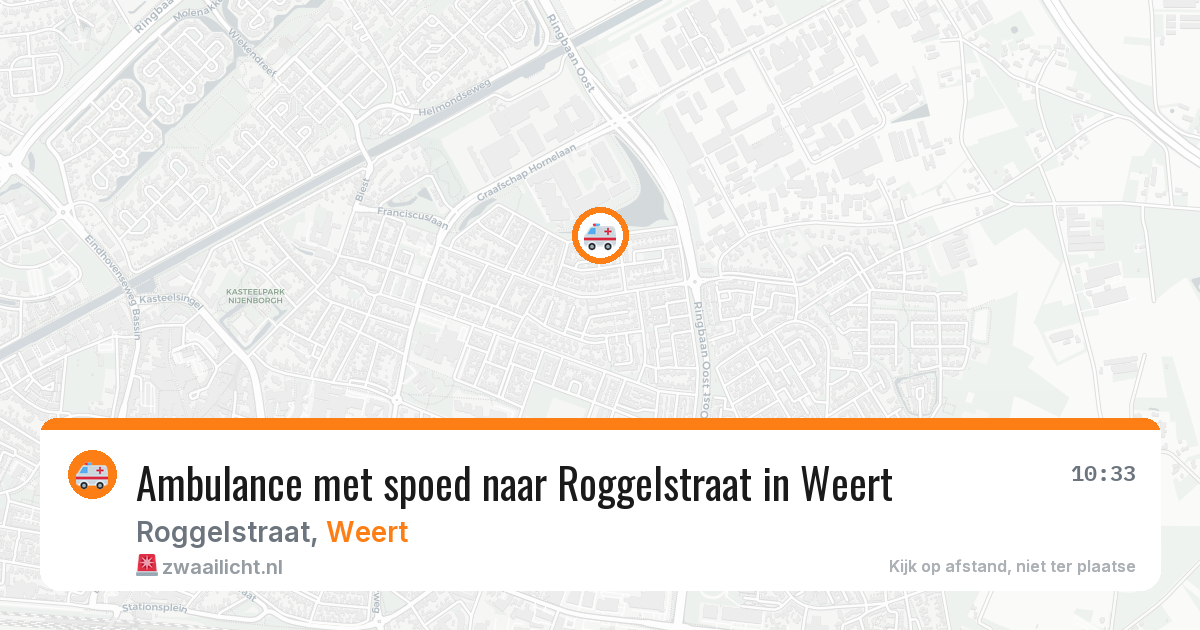 Ambulance met spoed naar Roggelstraat in Weert — 10 feb 2026