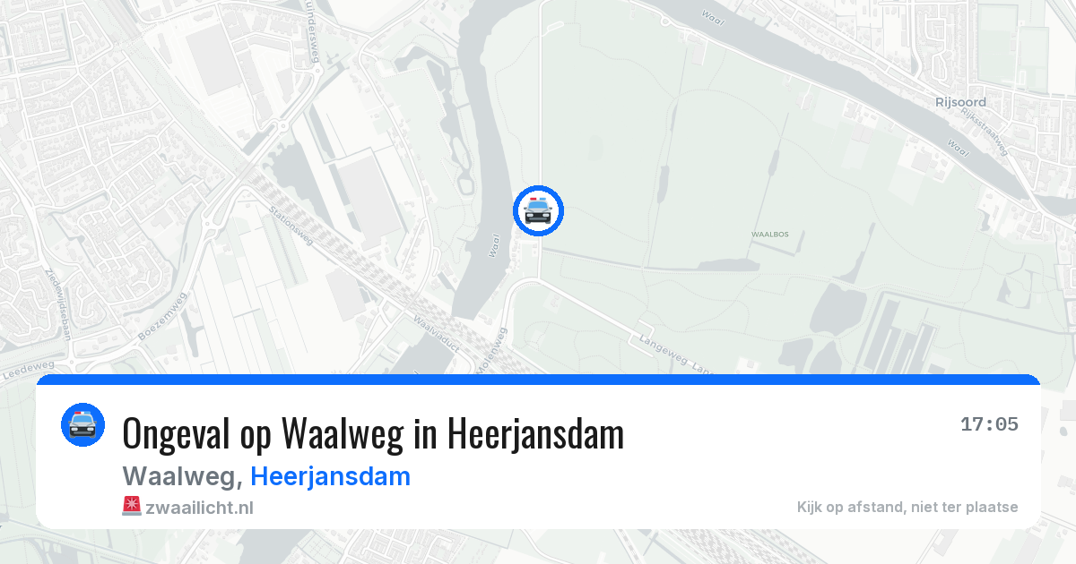 Ongeval op Waalweg in Heerjansdam — 25 jun 2026