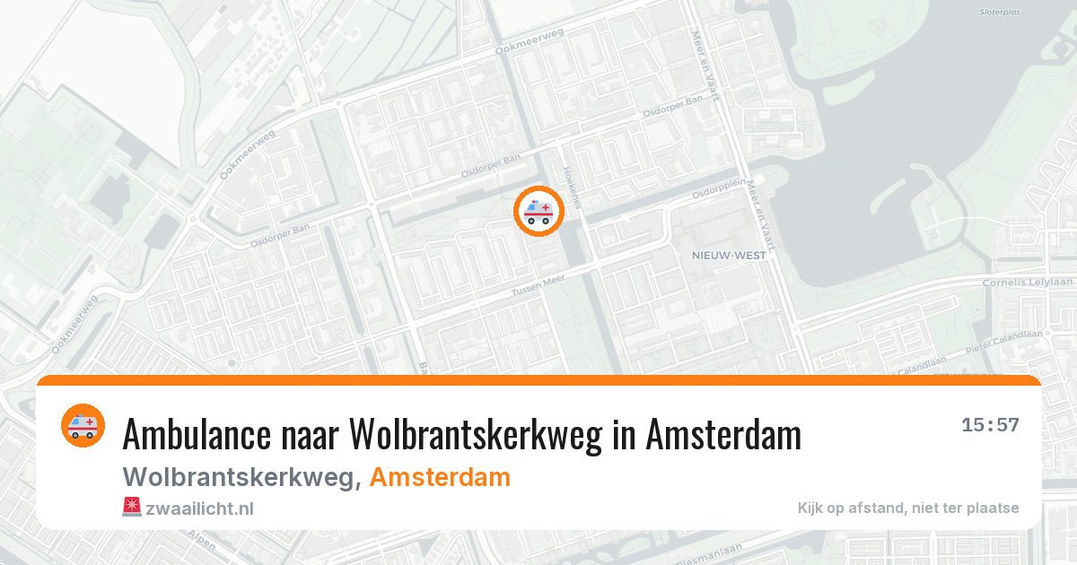 Ambulance naar Wolbrantskerkweg in Amsterdam — 10 jun 2026