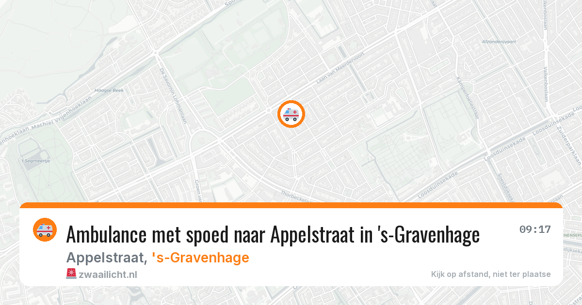 Ambulance met spoed naar Appelstraat in 's-Gravenhage — 22 mrt 2026