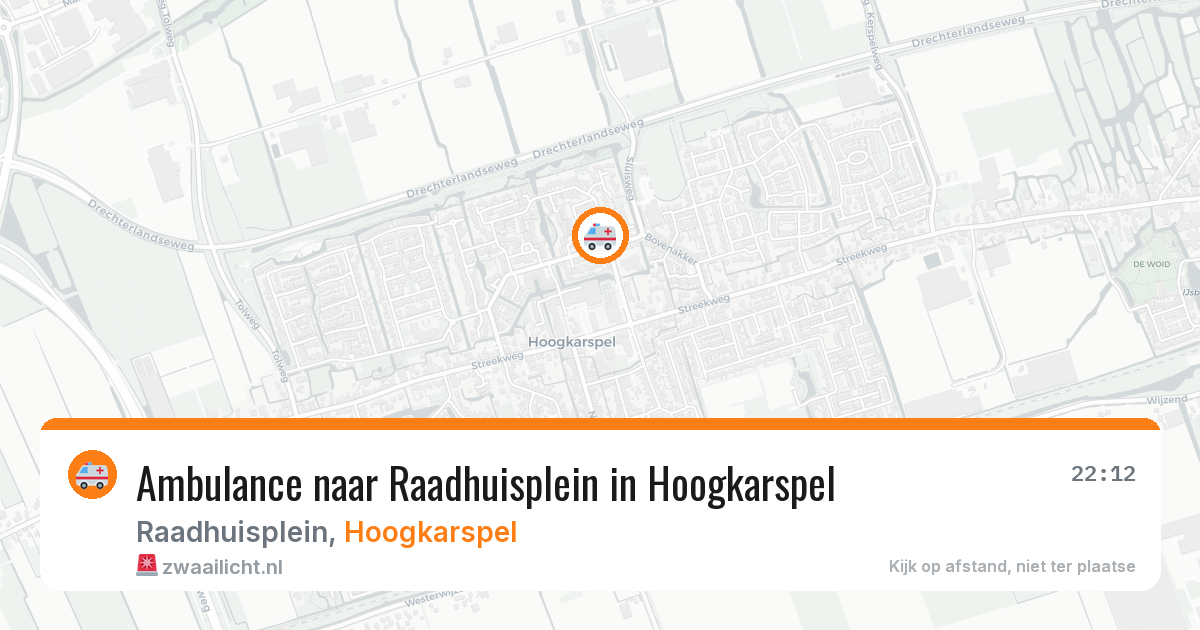 Ambulance naar Raadhuisplein in Hoogkarspel — 13 aug 2026