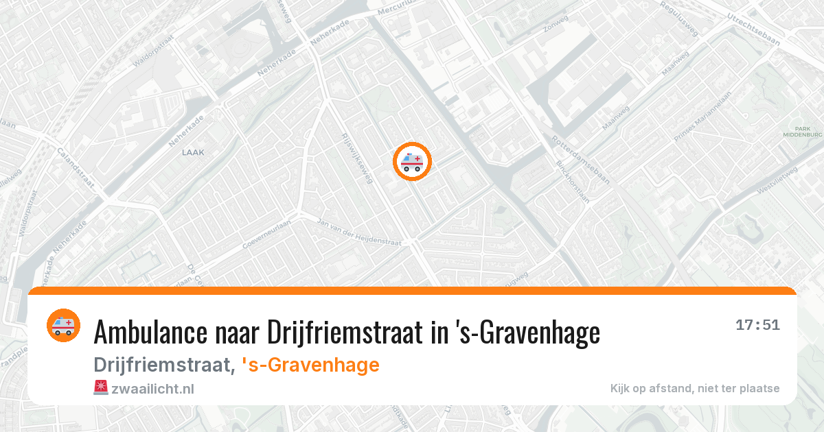 Ambulance naar Drijfriemstraat in 's-Gravenhage — 20 apr 2026