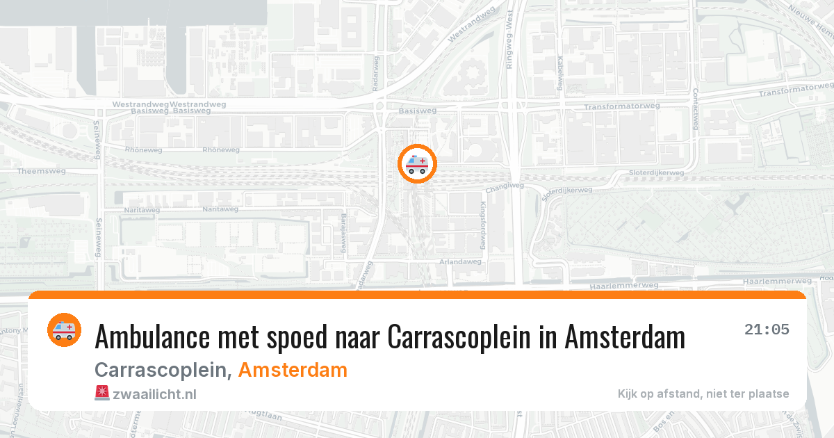 Ambulance met spoed naar Carrascoplein in Amsterdam — 19 jun 2026