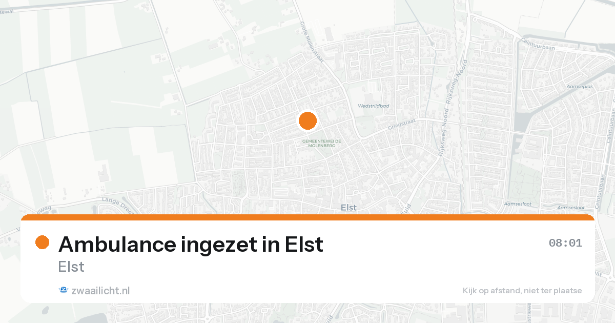Ambulance ingezet in Elst — 19 aug 2026