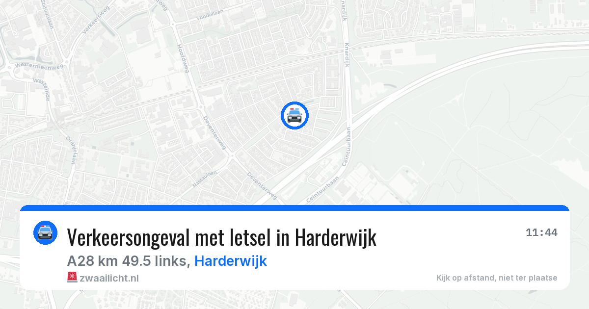 Verkeersongeval met letsel in Harderwijk — 8 aug 2026