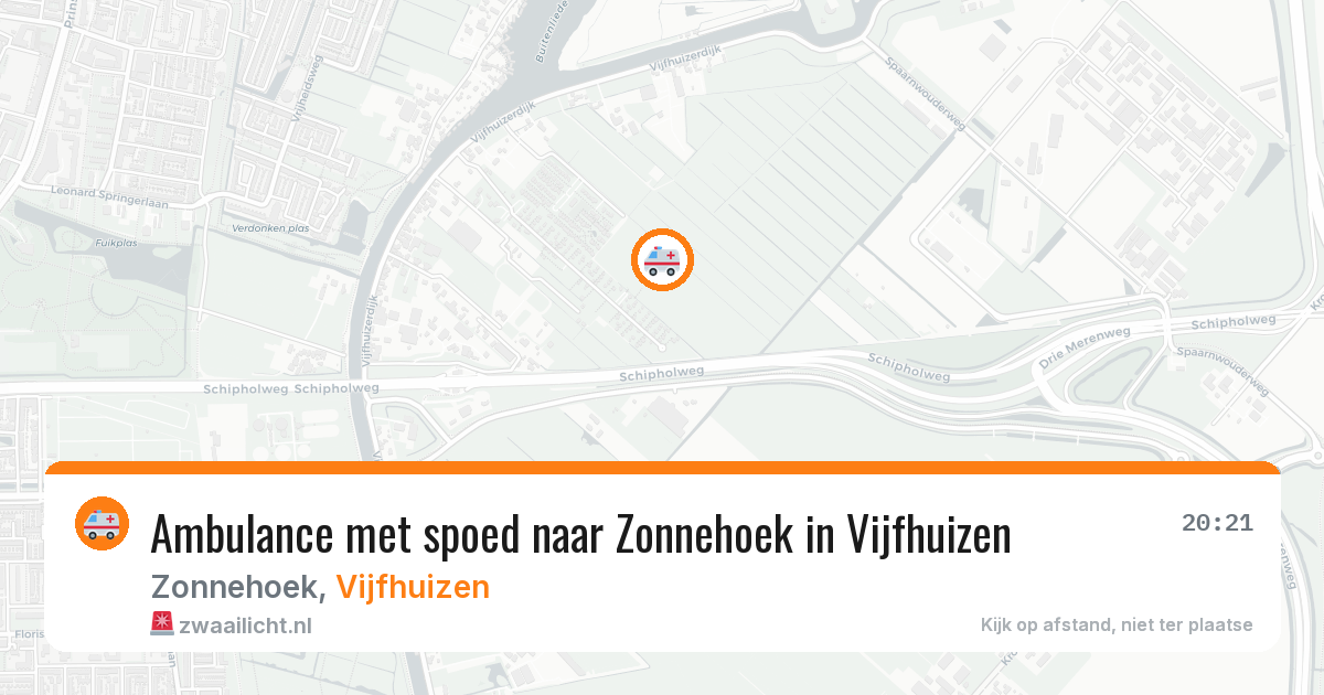 Ambulance met spoed naar Zonnehoek in Vijfhuizen — 16 jun 2026