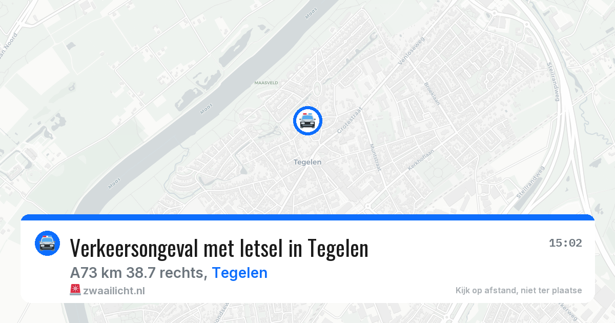 Verkeersongeval met letsel in Tegelen — 26 jun 2026