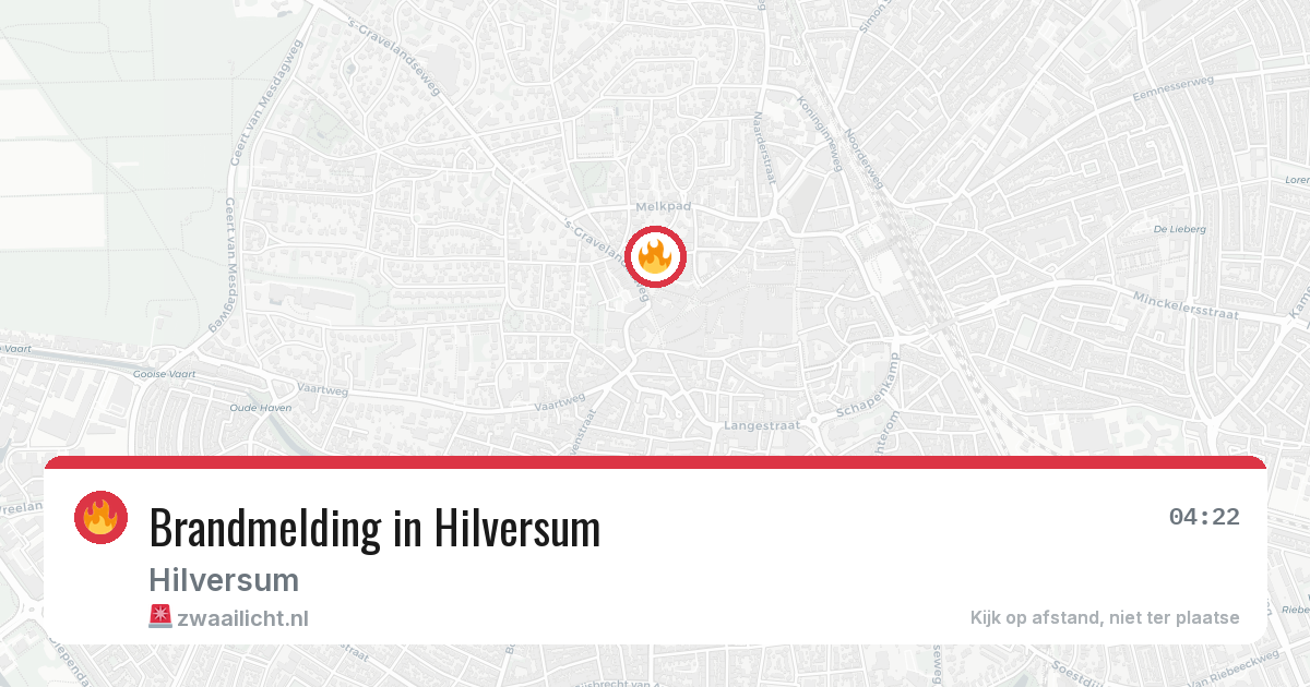 Brandmelding in Hilversum — 4 aug 2026